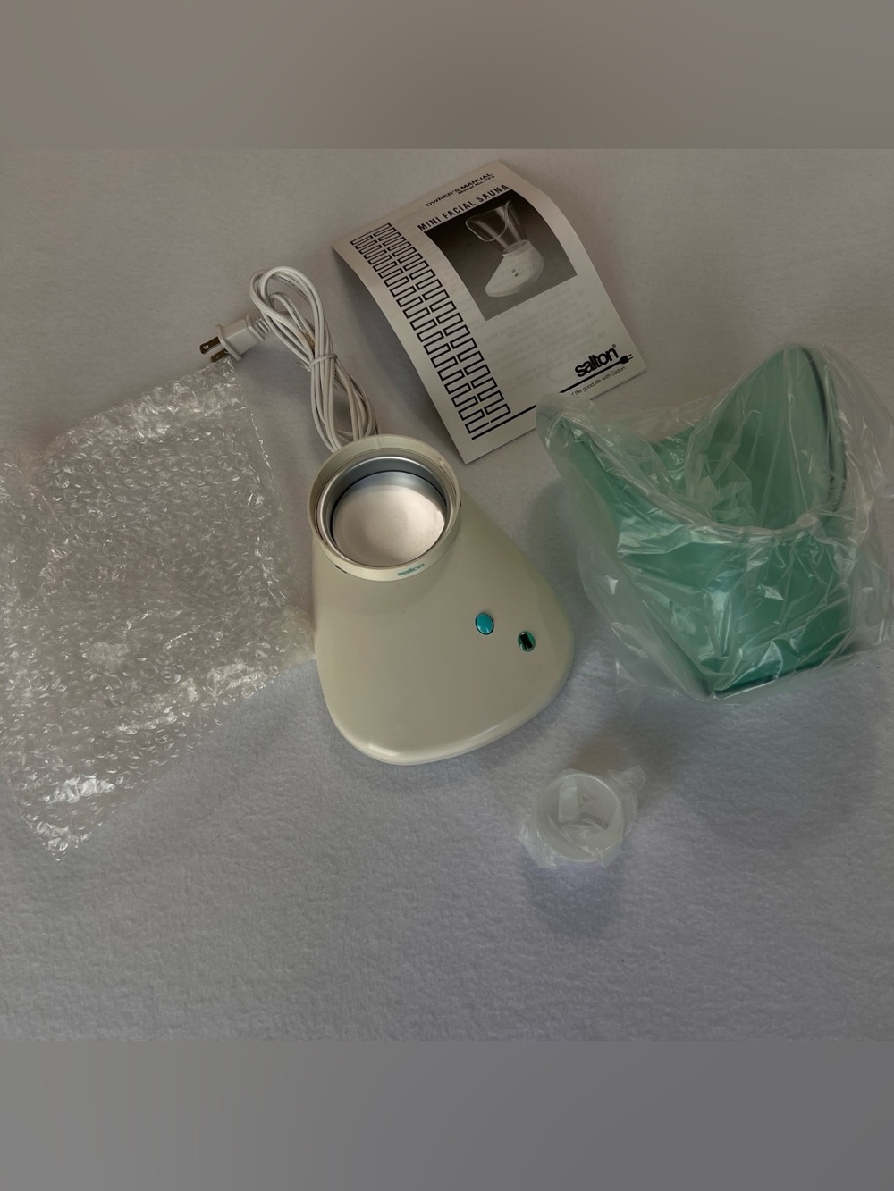 Vintage Salton Mini Facial Sauna Steamer Spa Beauty Wellness Skincare Teal NIB - Picture 3 of 3